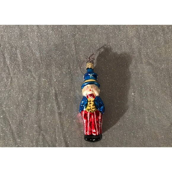 Inge-Glas Mercury Glass Uncle Same Vintage Holiday Ornament Classic Retro - Picture 2 of 4
